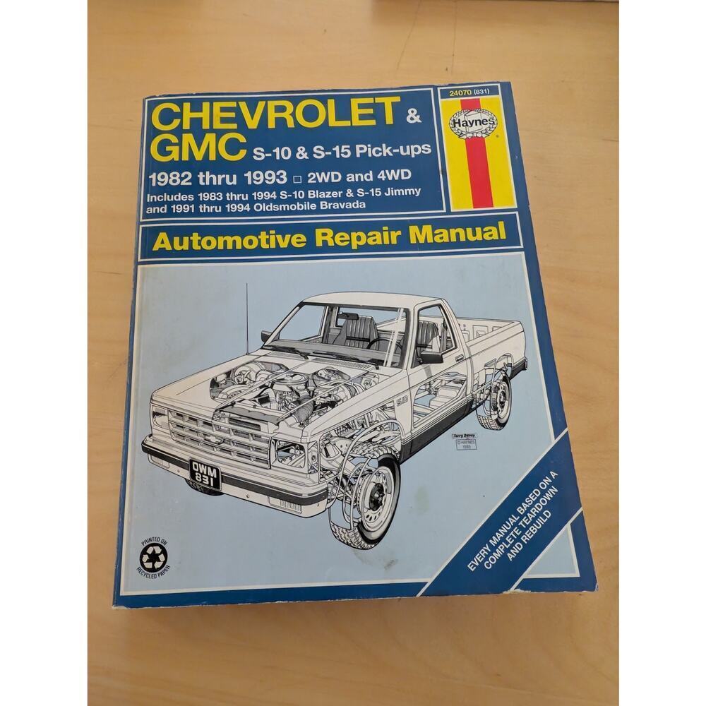 ♥️Haynes Chevy S-10 82-93 Manual